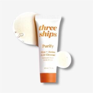 NEW Three Ships Purify Aloe + Amino Acid Cleanser Deluxe Sample 0.5oz / 15ml